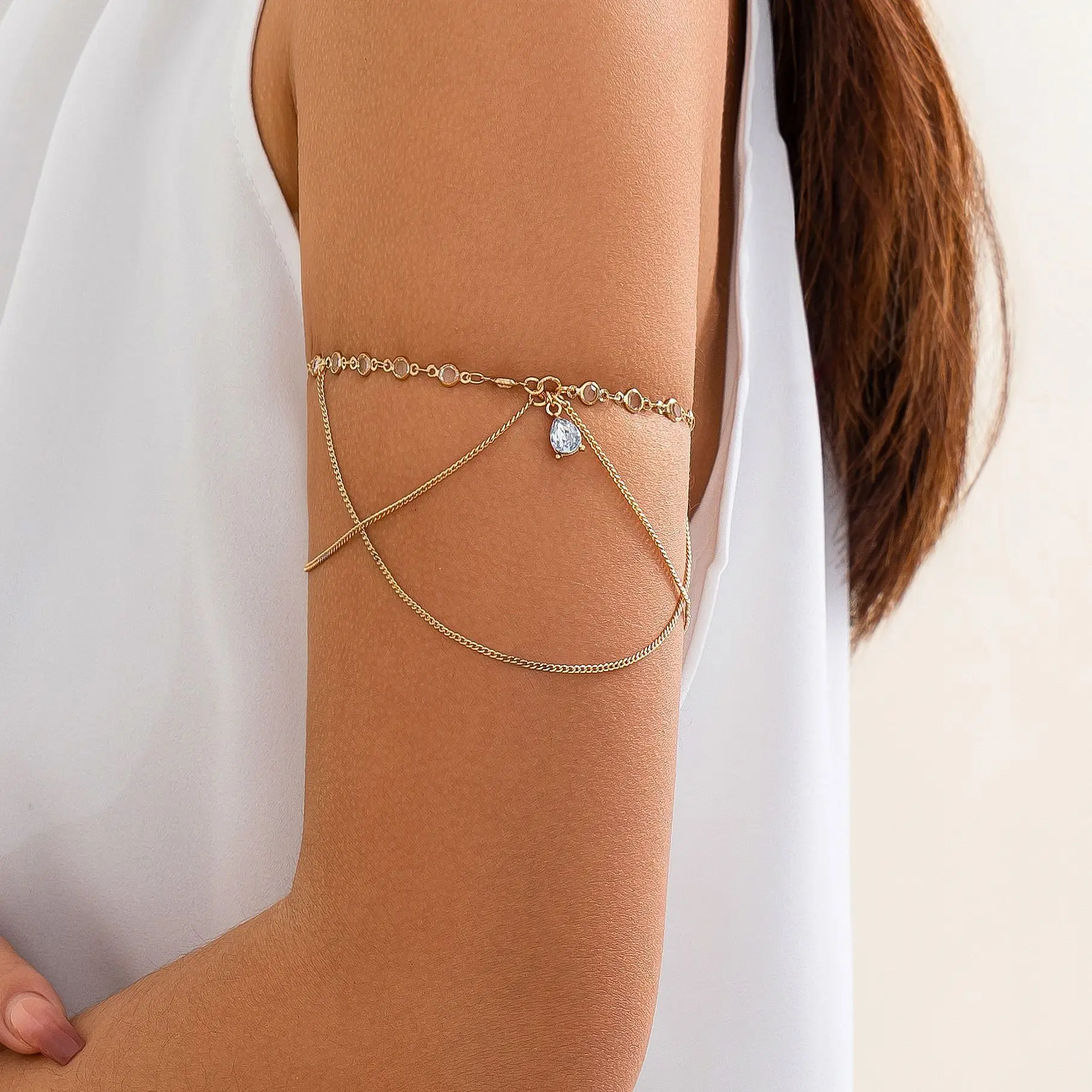 Body Jewelry Ideas - Wielowarstwowy łańcuszek na ramię dla kobiet