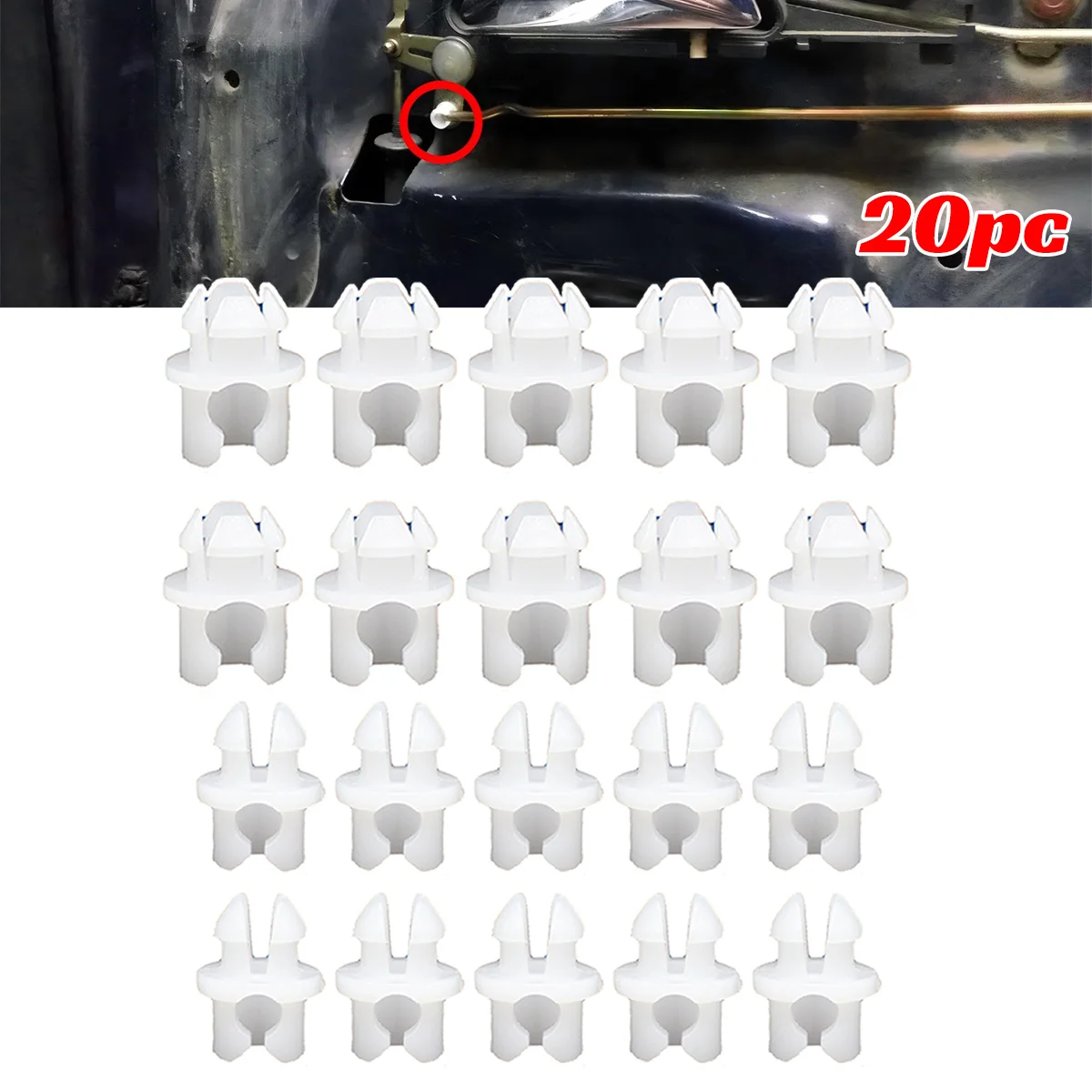 

20PC Door Lock Rod Conector Linkage Clips Front Rear Interior Latch Catch Repair Clamp Auto Fastener for VW T4 1990-2003 Kit