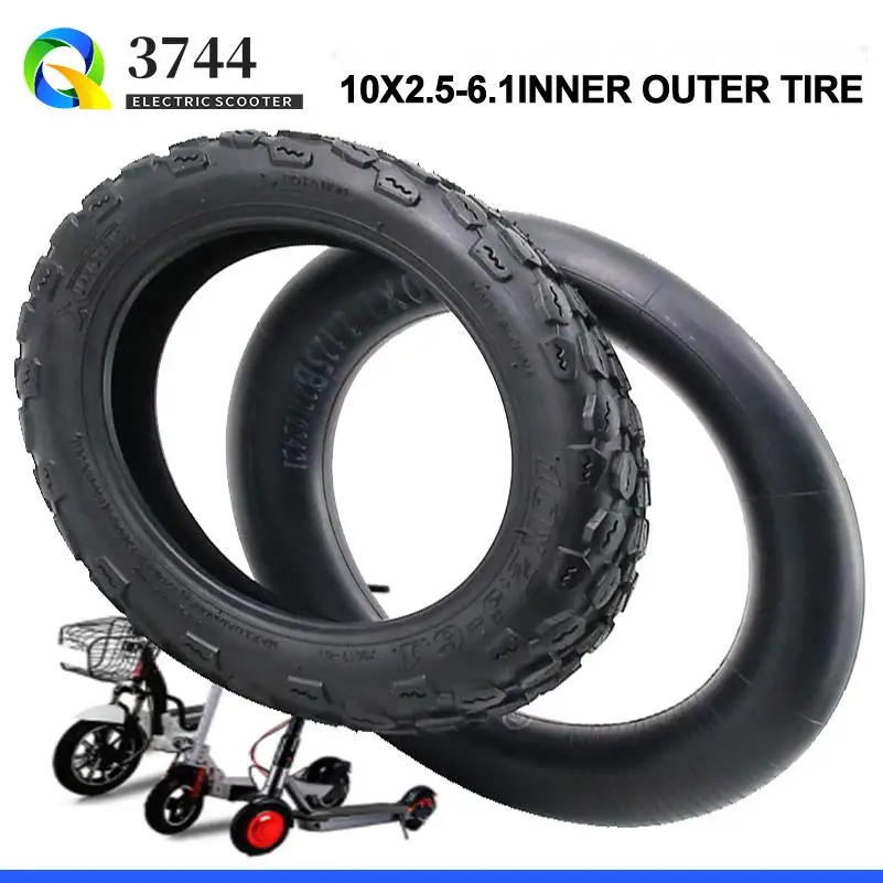 

10x2.50-6.1 M365/1S Pro series electric scooter tires with 10 inch upgrade and widened inner and outer tires