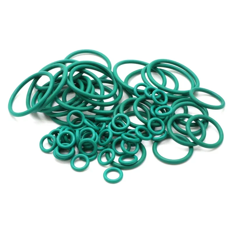 10pcs FKM O Ring CS 3.1mm OD 10 ~ 85mm Sealing Gasket Insulation Oil High Temperature Resistance Fluorine Rubber O Ring Green