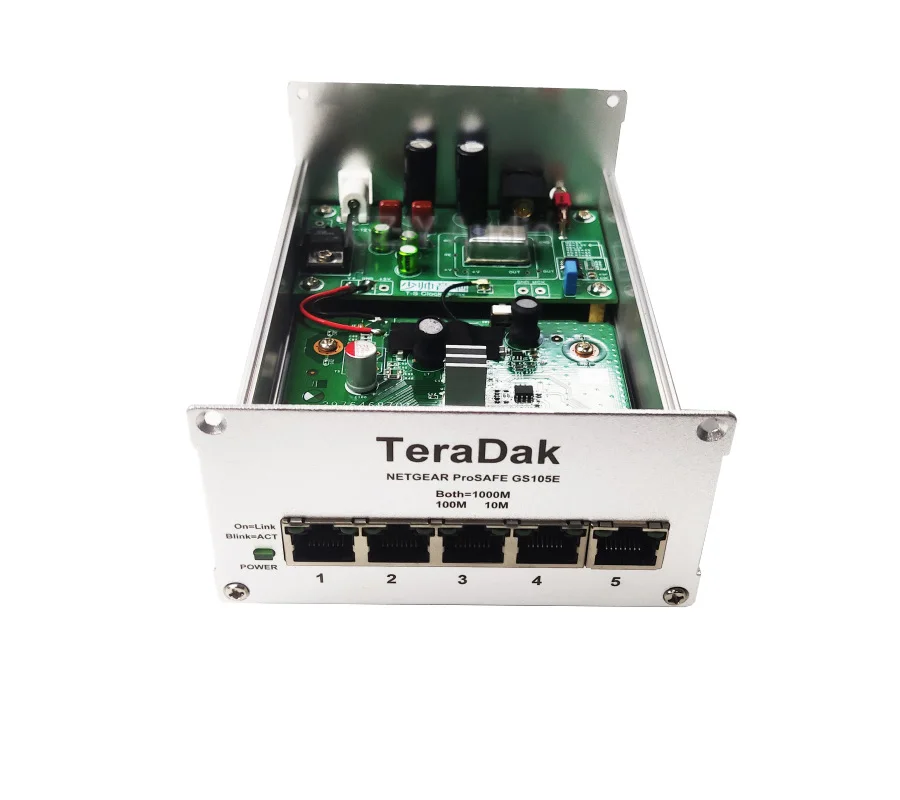 New Upgrade TeraDak Netgear GS105E 5-port 1000M Gigabit Network Management Switch Magic Upgrade OCXO Crystal Oscillator