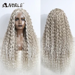 Noble Cosplay Wig Synthetic Lace Part Wig Long Curly 31Inch Cosplay Wig Blonde Ombre Lace Wig for Black Women Synthetic Lace Wig