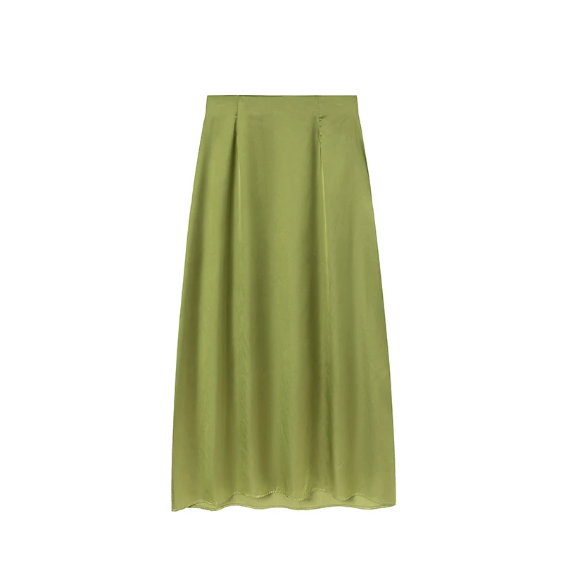 Damen-Rock aus simuliertem Seidensatin im lässigen europäisch-amerikanischen Stil, Wickelrock für den grenzüberschreitenden Modehandel – Detail 21