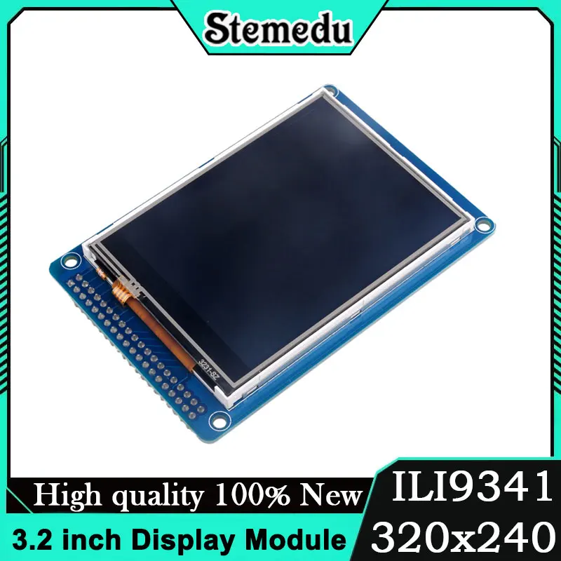 

3.2 inch ILI9341 TFT LCD Display Module with Resistive Touch 320x240 Resolution SD Card Slot 65K Colors for Arduino Raspberry Pi