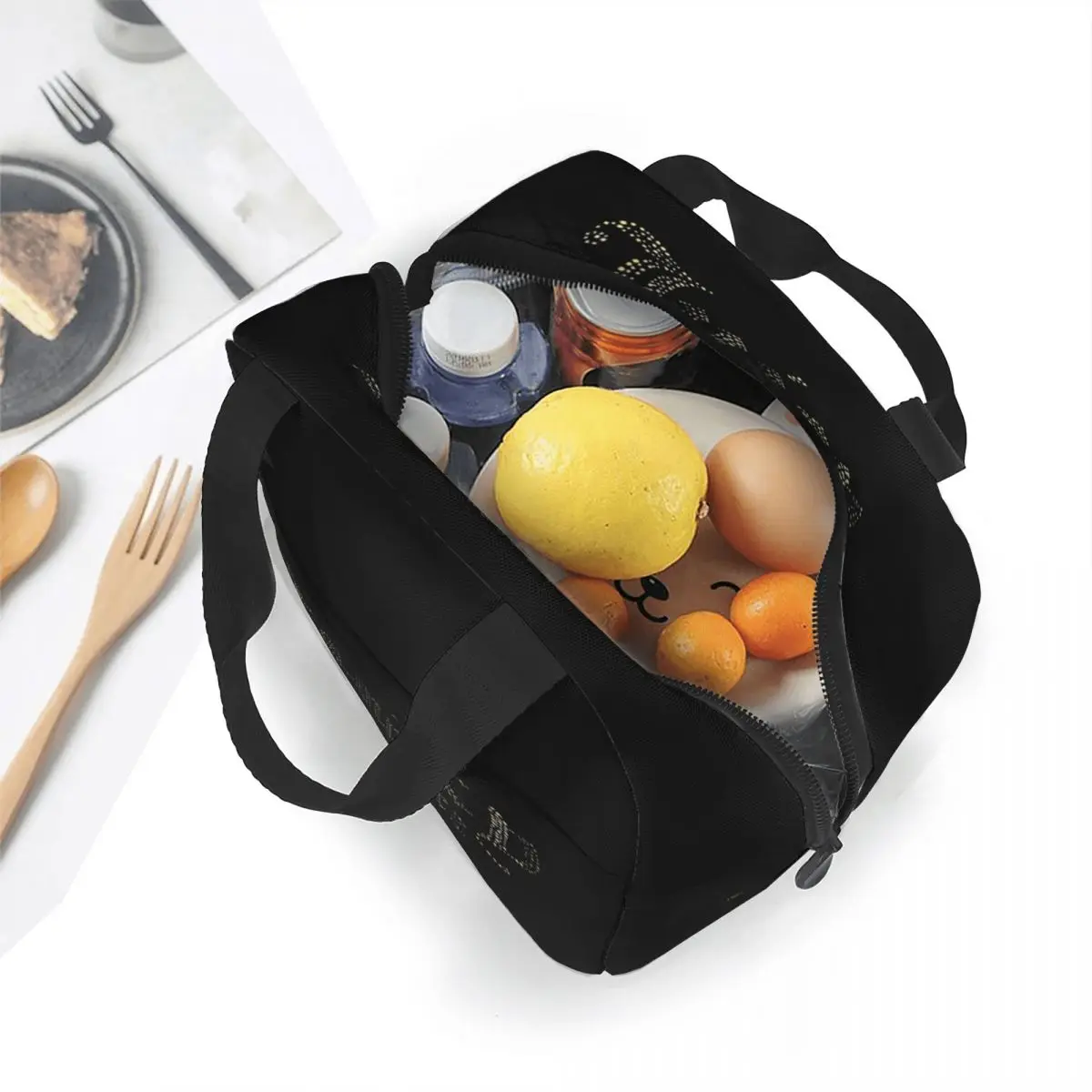 Hot-Sale-Like-Juicy-Couture Portable Lunch Bag Food Thermal Box Durable Cooler Lunchbox with Shoulder Strap Picnic Bag Office