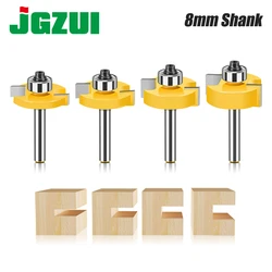 1Pcs 8mm Shank T-Sloting Router Bit Bit With Bearing Wood Slot Milling Cutter T Type Rabbeting Woodwork Tool For Wood