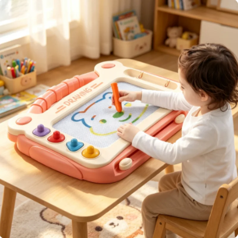 Kids Magnetic Drawing Board, Montessori Graffiti Writing Toy, Early Educational Puzzle for Children