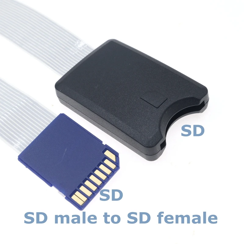 0.1m 0.6m FFC Cable SD Card Female Head to TF Micro SD Male Head SD/TF Flexible Extension Cable Extender Adapter Card Reader