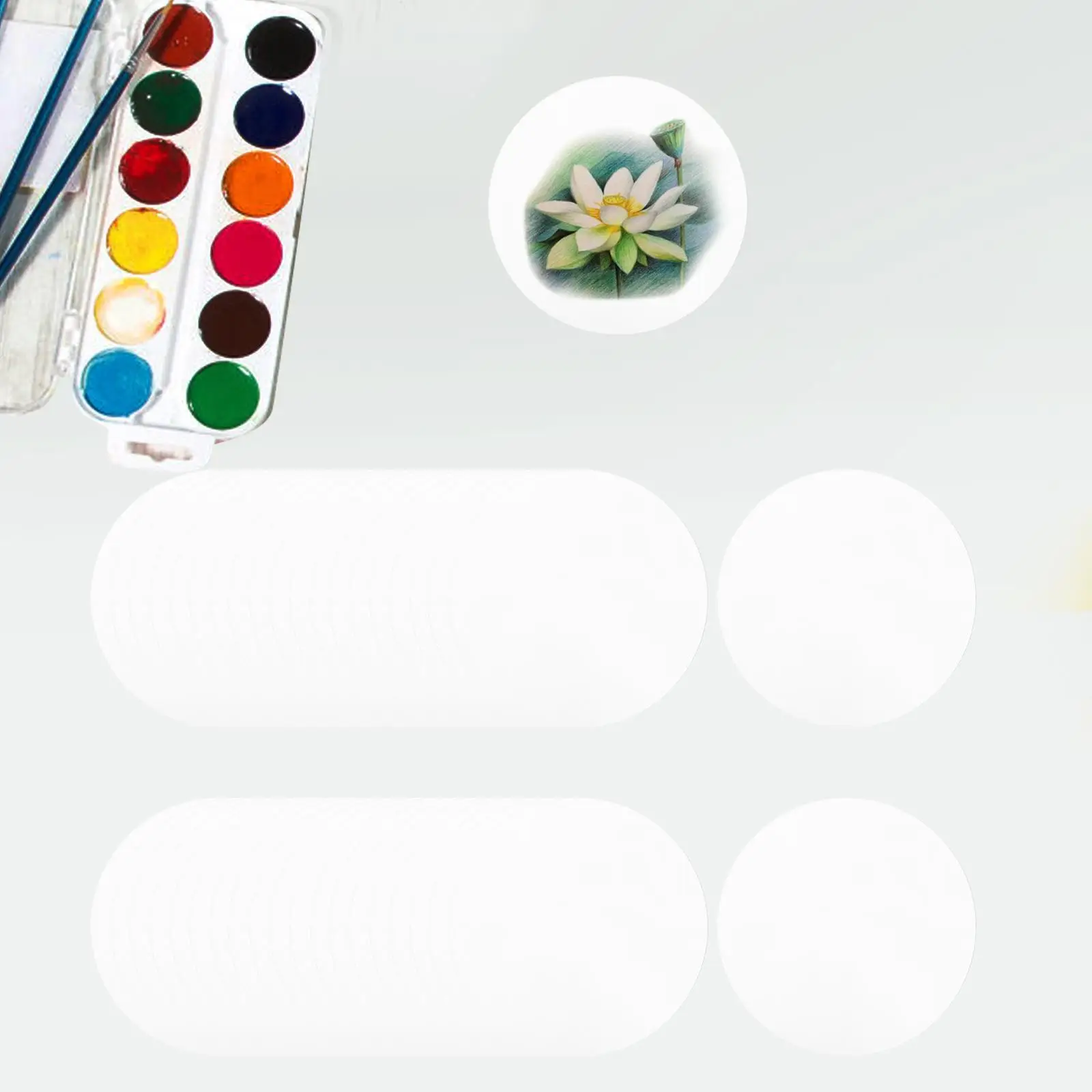 20 Pieces Round Kraft Paper Drawing Paper Paint Poster Creative Craft Paper