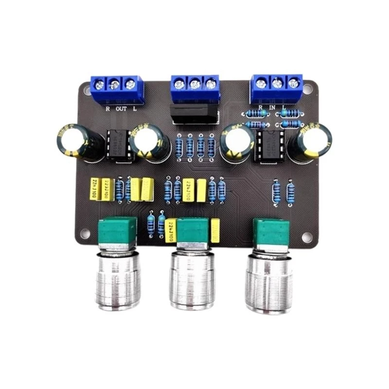 

97QB NE5532 Preamplifier PCBVolumes Control Board PreAmplifiers Tone Board with Treble Bass Tone Control