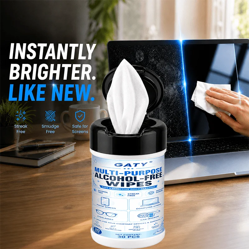 Multi-Purpose Cleaning Wipes, Clean Fingerprints for Phone TV Computer Screen, Eyeglasses Camera Lens Portable Lens Care Wipes