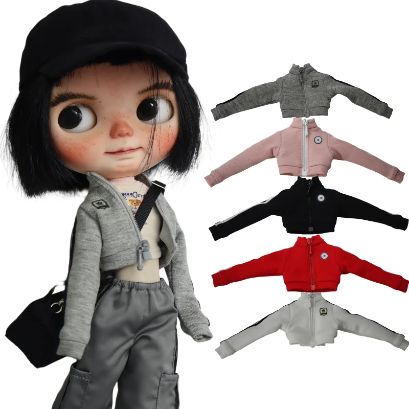 For Blythe Doll Clothes Fashion Shirt Sport Coat for Ob24 Ob22 Azone Dolls Outfit Pants