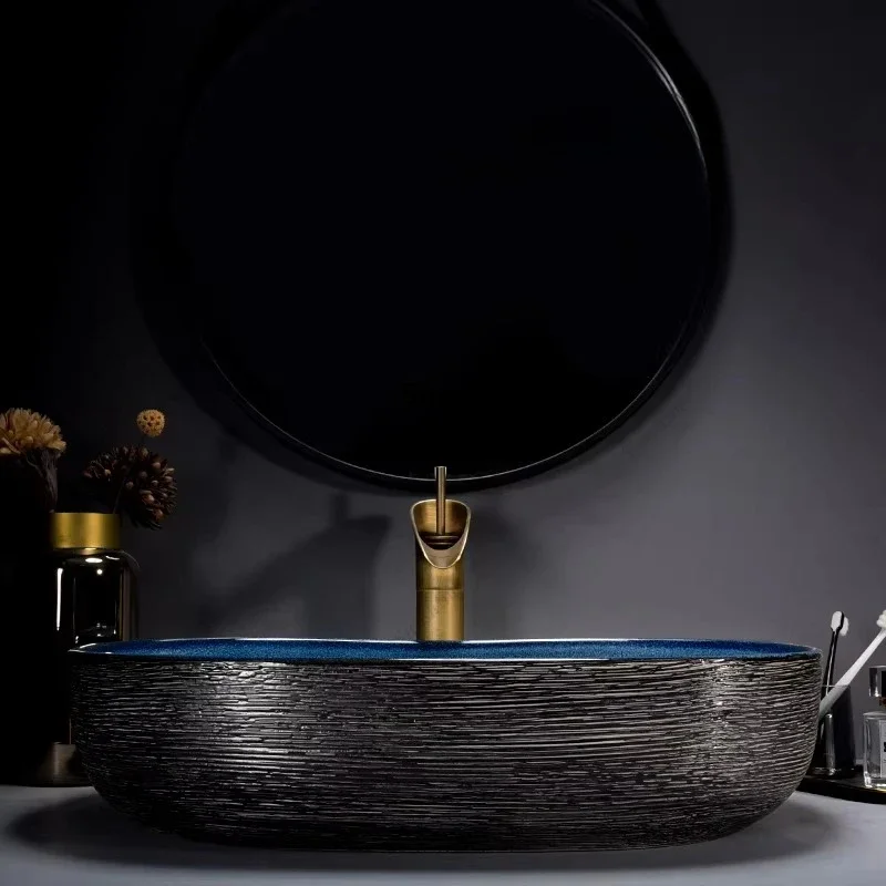 Ceramic table basin Art wash basin Oval wash single basinTJ