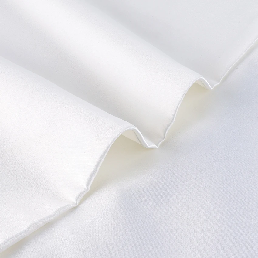 Linad Elegant Satin White Long Skirts For Woman Office Folds A Line Skirts Summer Casual Solid Ankle Length Skirt 2025 Spring