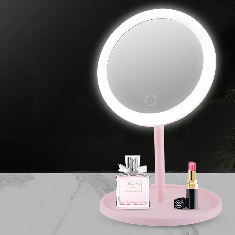 Light up your beauty routine: LED cosmetic mirror with dimmable, rotating and memory functions - USB cosmetic mirror with monoch