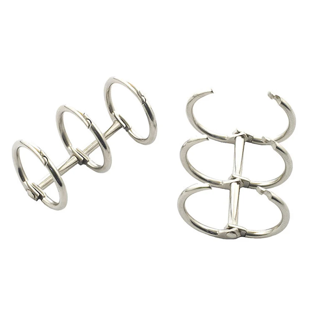 6 pcs 20Mm Nickel-Plated Metal 3-Rings Loose Leaf Binder Rings For Diy Planner Scrapbooking Photo Album Binding Organizer Office