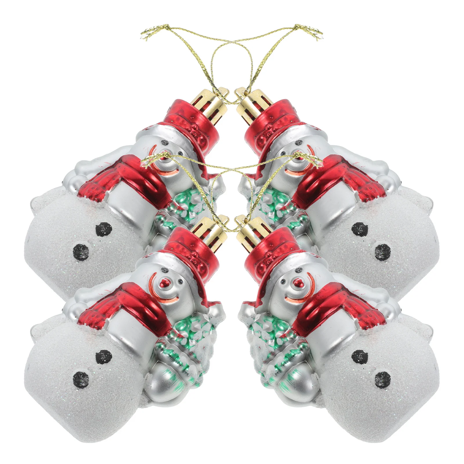 

4Pcs Christmas Tree Hanging Ornaments Snowman Pendant Xmas Decoration Handmade Holiday Party Decor Christmas Decorations