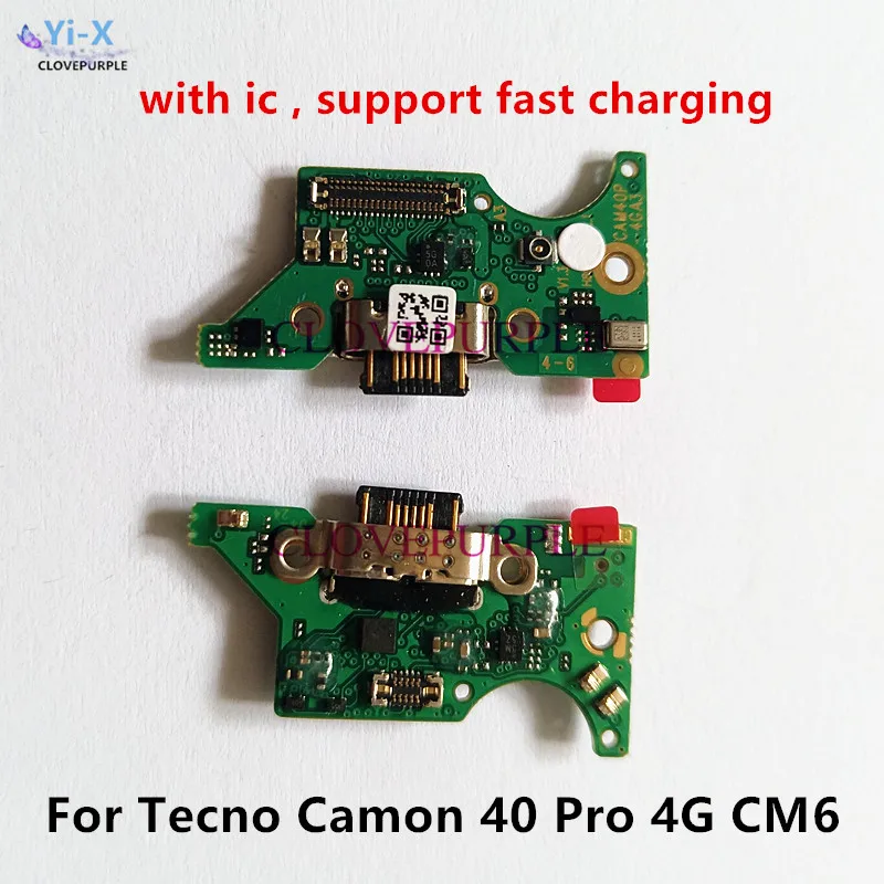 

10pcs/Lot Charge Board For Tecno Camon 40 Pro 4G CM6 USB Charging Board Port Flex Cable