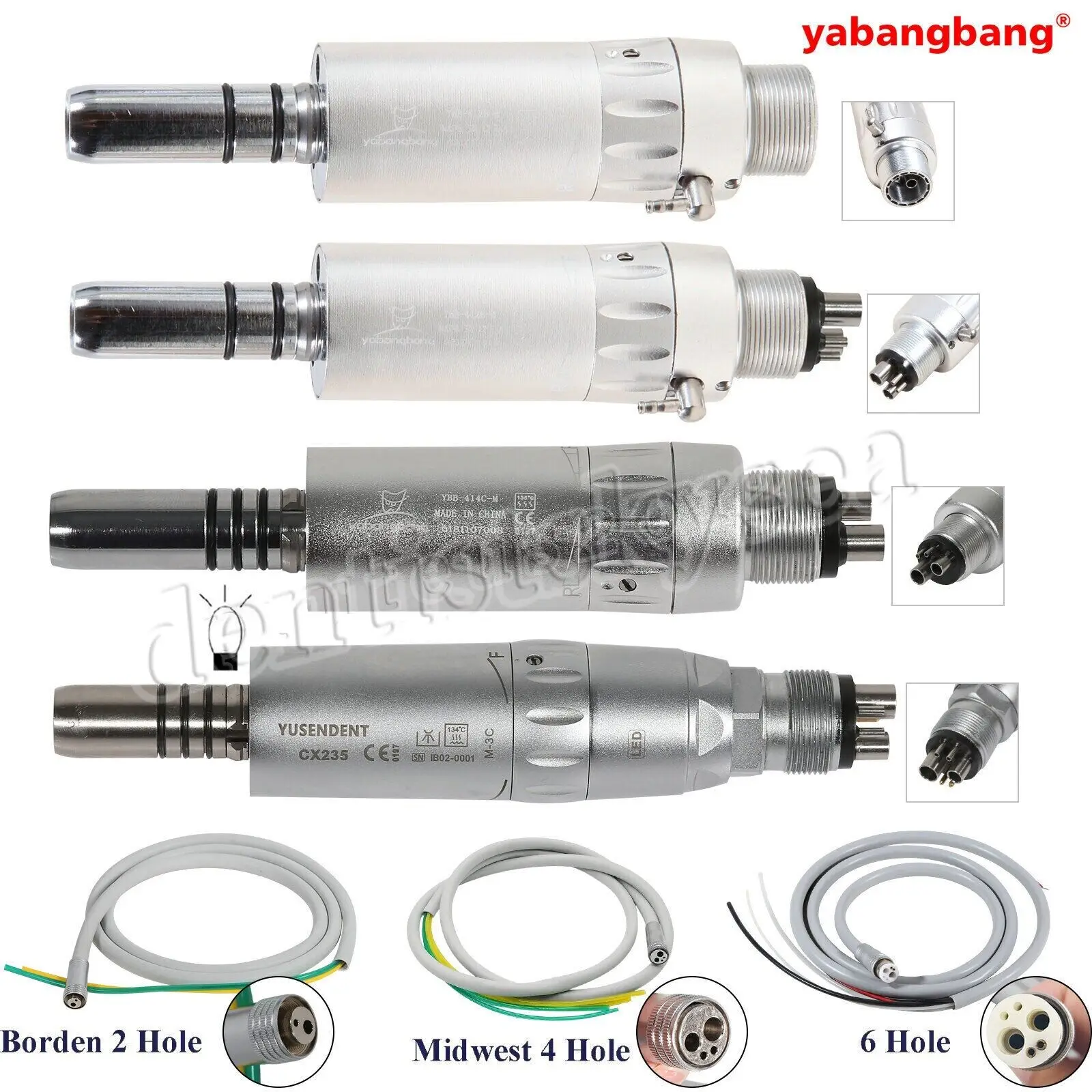 Dental Air Motor 2/4/6Hole Slow Low Speed Handpiece Fiber Optic Fit NSK/Kavo E-Type