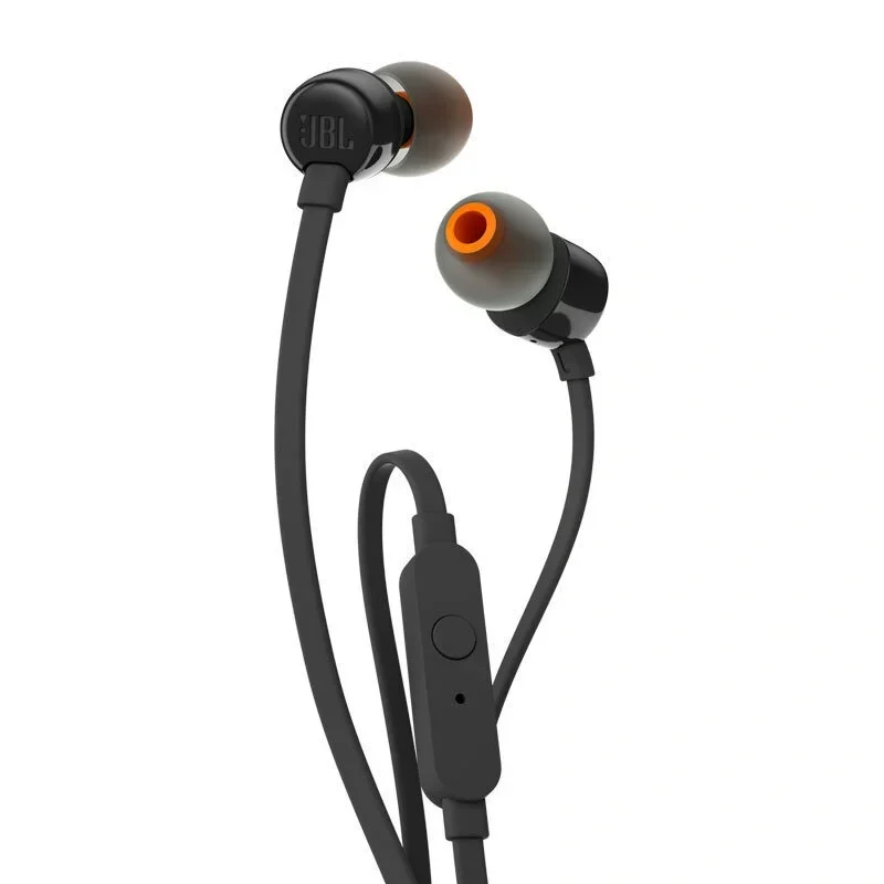 JBL T110 有線イヤホン マイク付き 9mmダイナミックドライバー 重低音 ノイズアイソレーション ソフトイヤーチップ付き 電話 ラップトップ 音楽 通話用