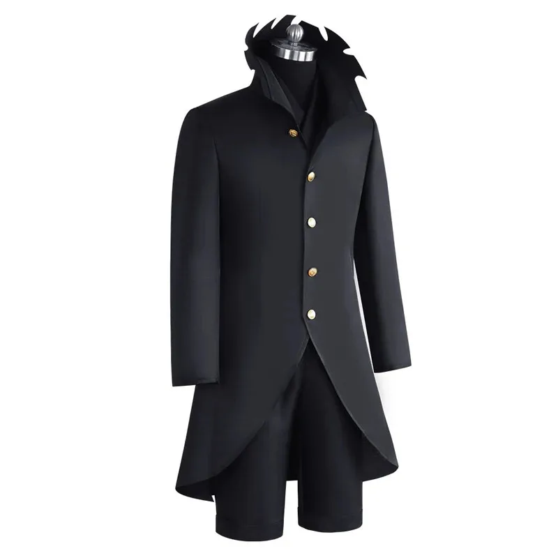 애니메이션 Dandadan 켄 타카쿠라 코스프레 의상 가발 마스크 오카룬 유니폼 블랙 재킷 바지 의상 할로윈 파티 남성용 판타지아