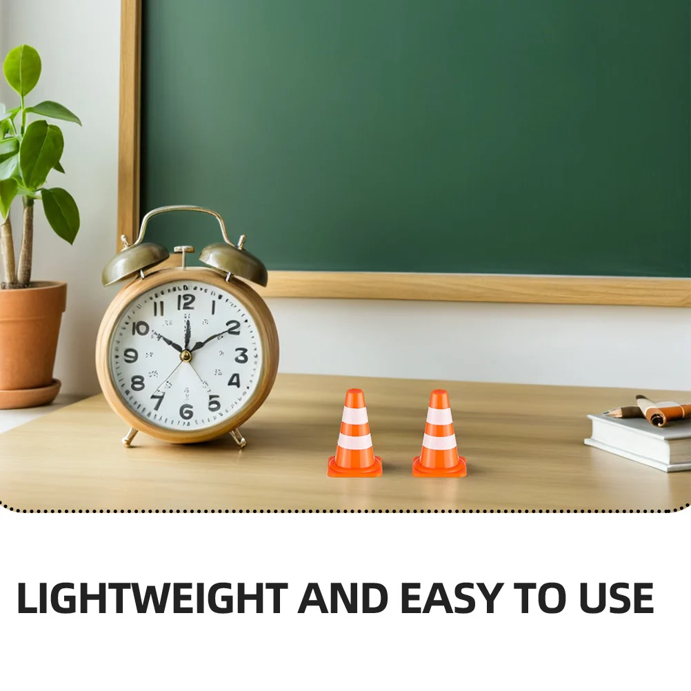 1 set 1 Set Kids Educational Mini Traffic Cone Set Bright Road Signs Pretend Play Simulation Traffic Kit For