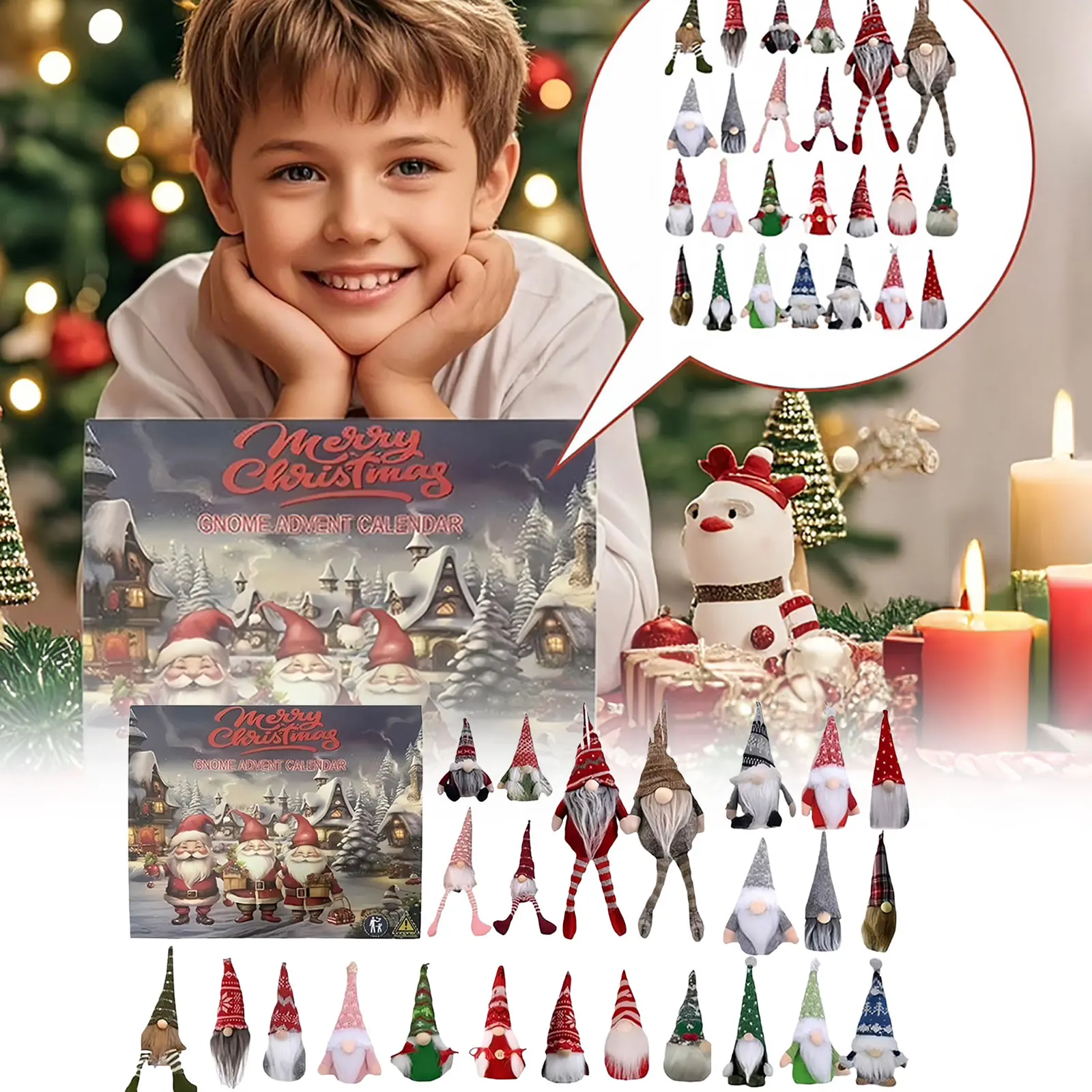 Sand Timers for Kids Christmas Gnome 24 Day Countdown Advent Calendar Box Christmas Calendar Christmas Christmas Countdown Clock