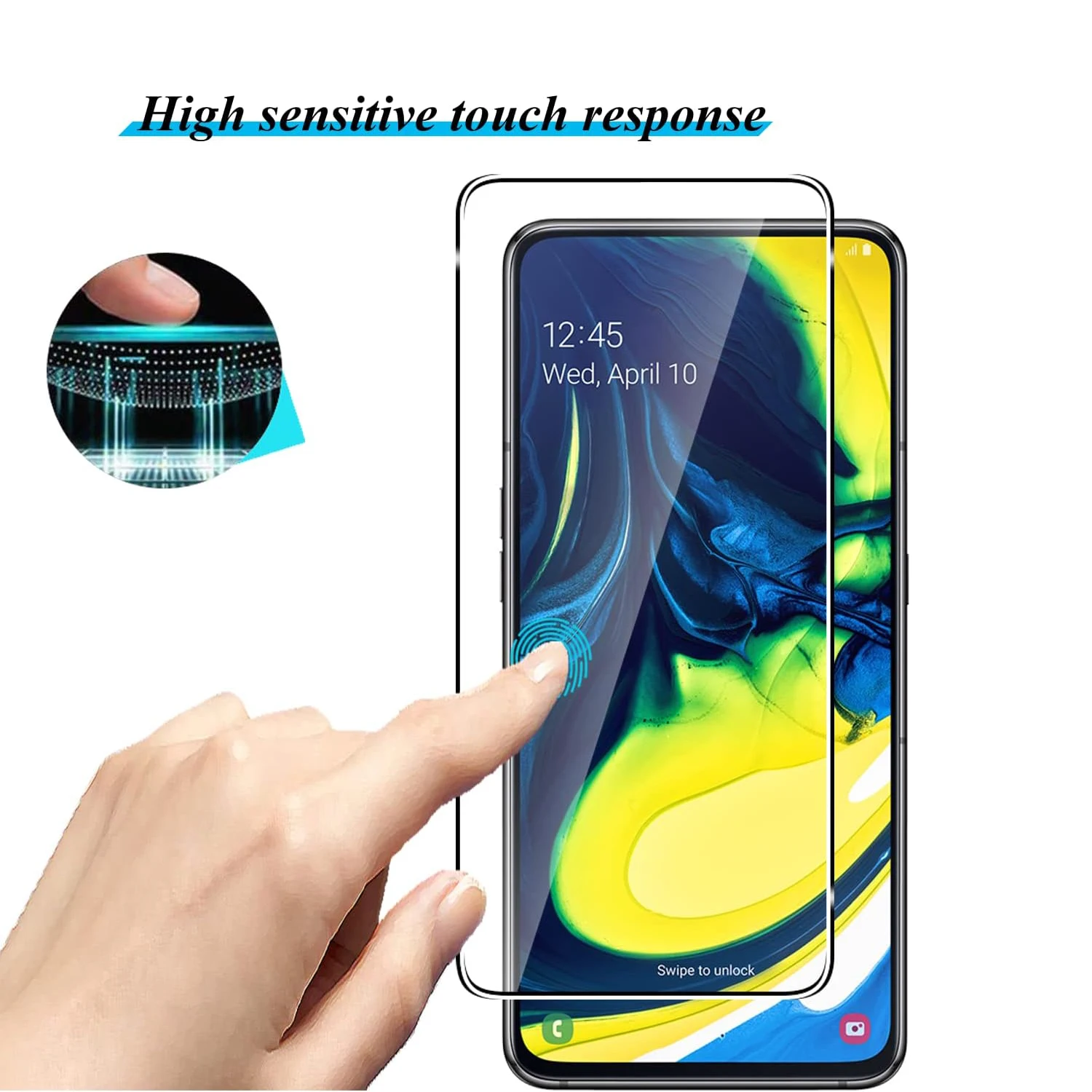 2/3/4Pcs 9H Tempered Glass For Samsung Galaxy A80 Screen Protector Glass Film