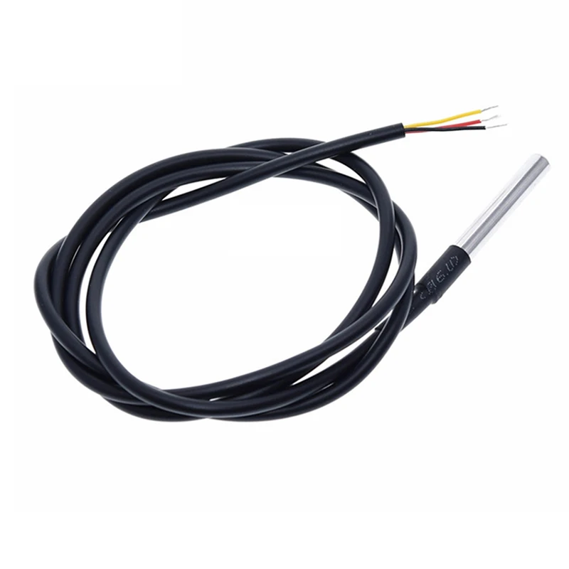 

Temperature Sensor DS18B20 Temperature Probe Stainless Steel Waterproof Digital Thermal Probe Sensor, 1 Meter