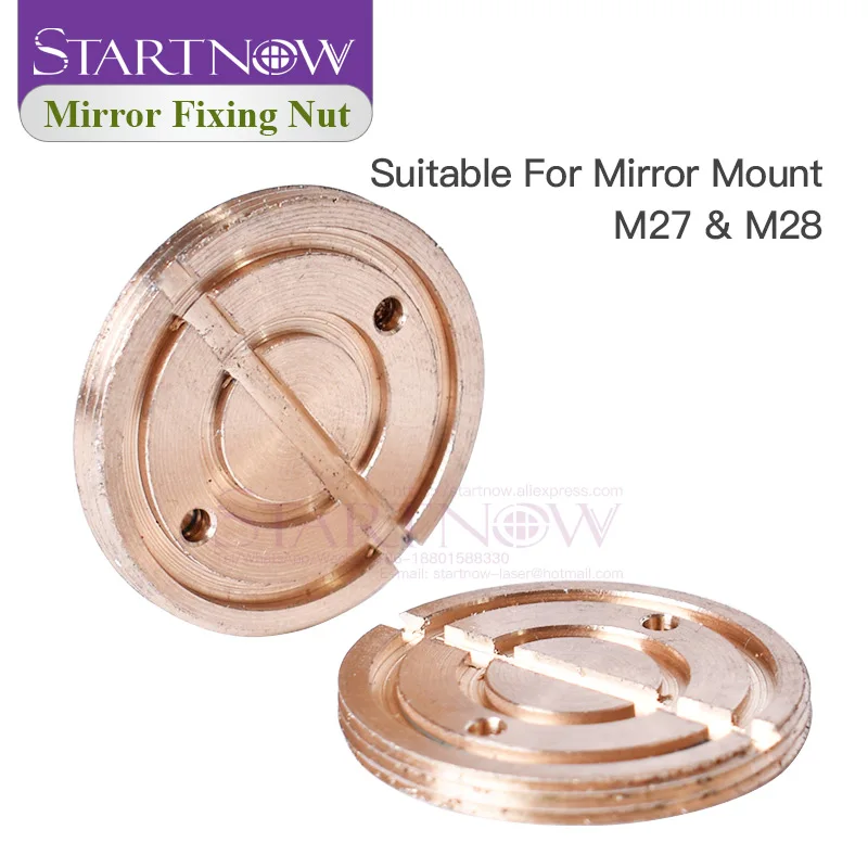 Startnow CO2 Laser Head Mirror Fixing Nut M27 M28 Fixing Screw Nut Laser Cutting Engraving Machine Spare Parts