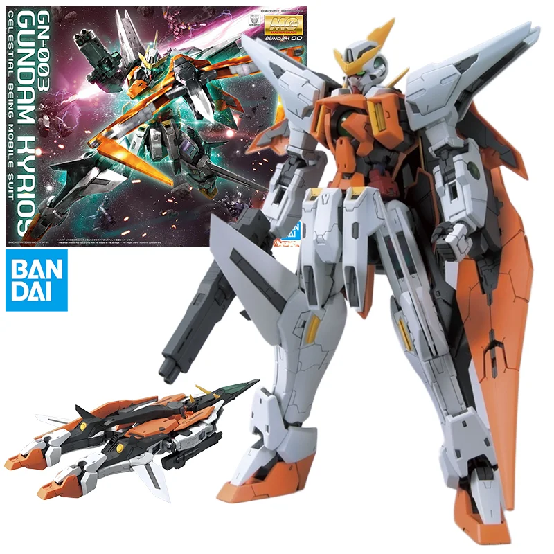 

Bandai Original box MG 1/100 GN-003 GUNDAM KYRIOS Anime Action Figure Assembly Model Toys Gifts Collectible Model Ornaments