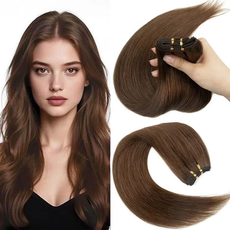

Натуральные прямые волосы Remy Smooth Human Weft для наращивания, мягкие, для ежедневного использования, увеличение длины и объема