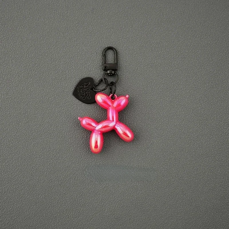 Porte-clés de dessin animé Kawaii pour hommes et femmes, chien ballon, porte-clés de couple, pendentif animal créatif pour sac, pendentif clé de voiture, bijoux porte-clés, cadeaux