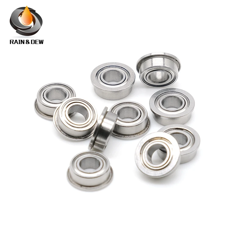 

10Pcs MF105ZZ 5X10X4 Flanged Ball Bearing ABEC-7