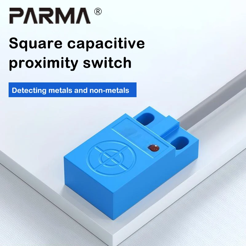 Capacitive proximity switch, material level and liquid level sensing sensor, non-metallic square npn normally open DC24V