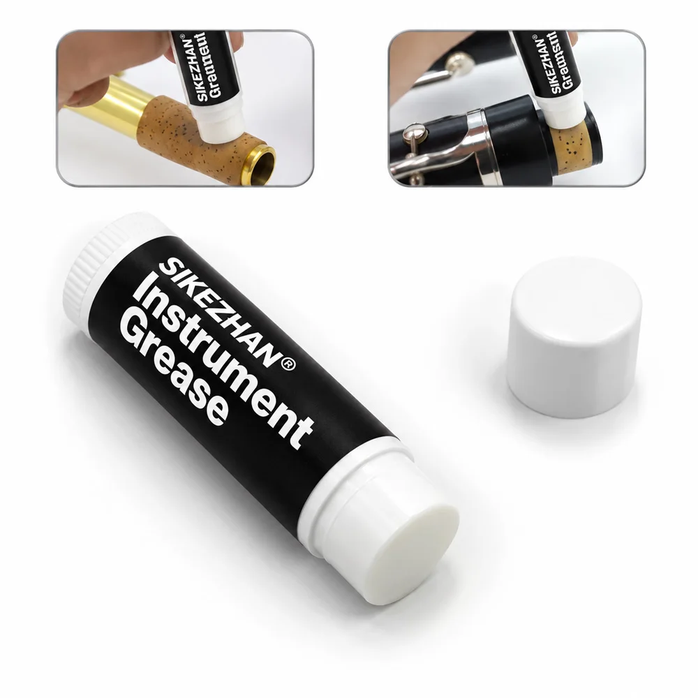 SIKEZHAN Woodwind Cork Grease Stick for Clarinet Saxophone Oboe Bassoon Instrument Joint Lubricant for Cork Maintenance and Care