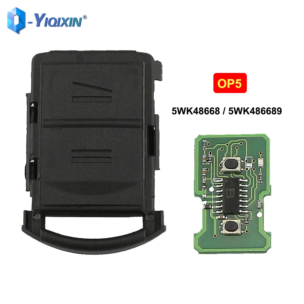 

YIQIXIN 2-кнопочный умный дистанционный ключ от автомобиля для Opel Vauxhall Corsa C Meriva Tigra Combo Van 433 МГц автобрелок 5WK48669 без лезвия без чипа