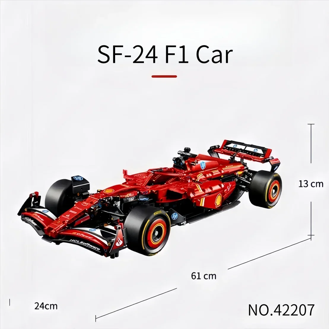 ألعاب ساخنة F1 سلسلة سباق التقنية SF-24 42206 RaceCar RB 42207 Supercar تجميع لغز نموذج سيارة عيد ميلاد المتحركة