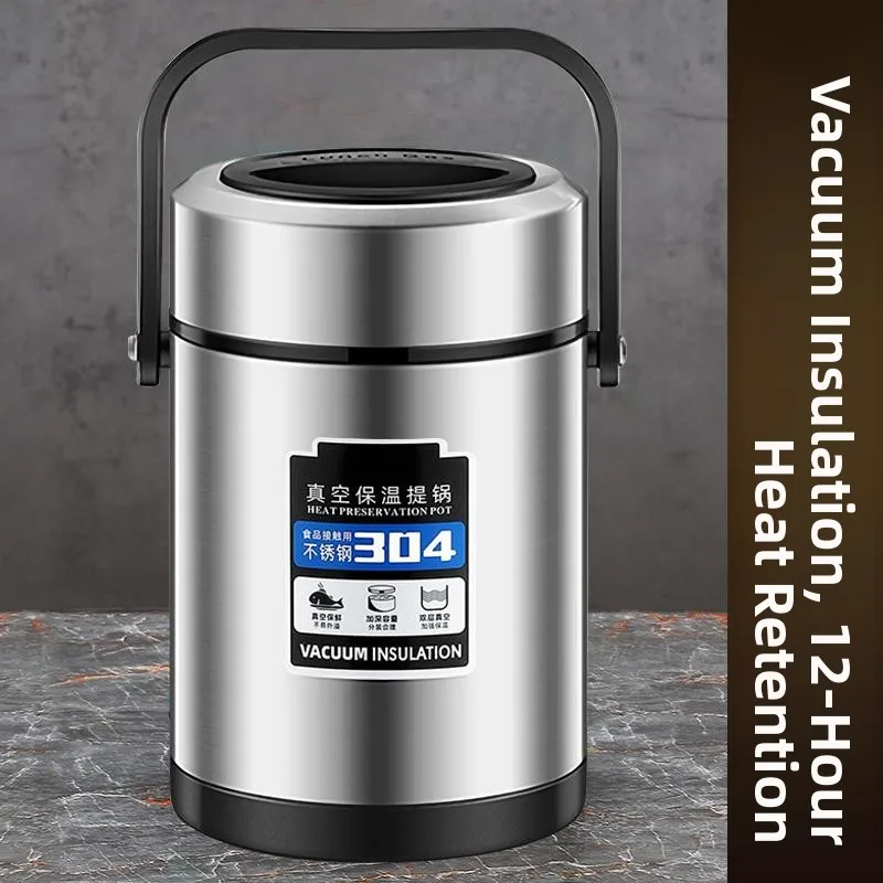 

Long-Lasting Insulated Stainl Steel Lunch Box Multi-Layered Large Capaci Vacuum Student Office Workers Meal Container
