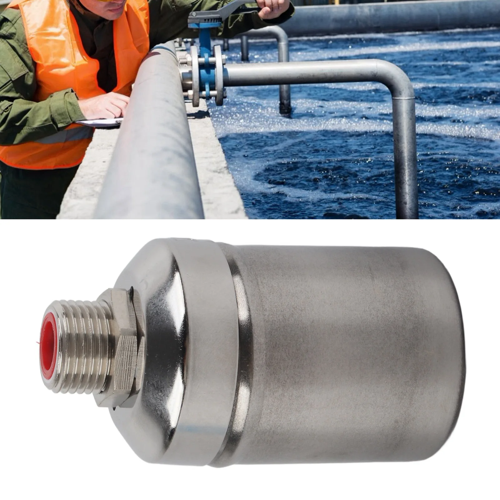 1/2in Stainless Steel Floating Ball Valve Automatic Water Level Control Valve Float Valve Water Tank Water Tower Shutoff Valve