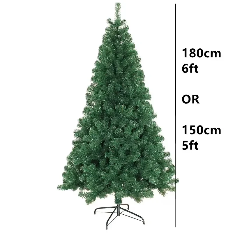 1.5m/1.8m Christmas tree Christmas party decorations ornaments family scene shooting props decoration PVC material