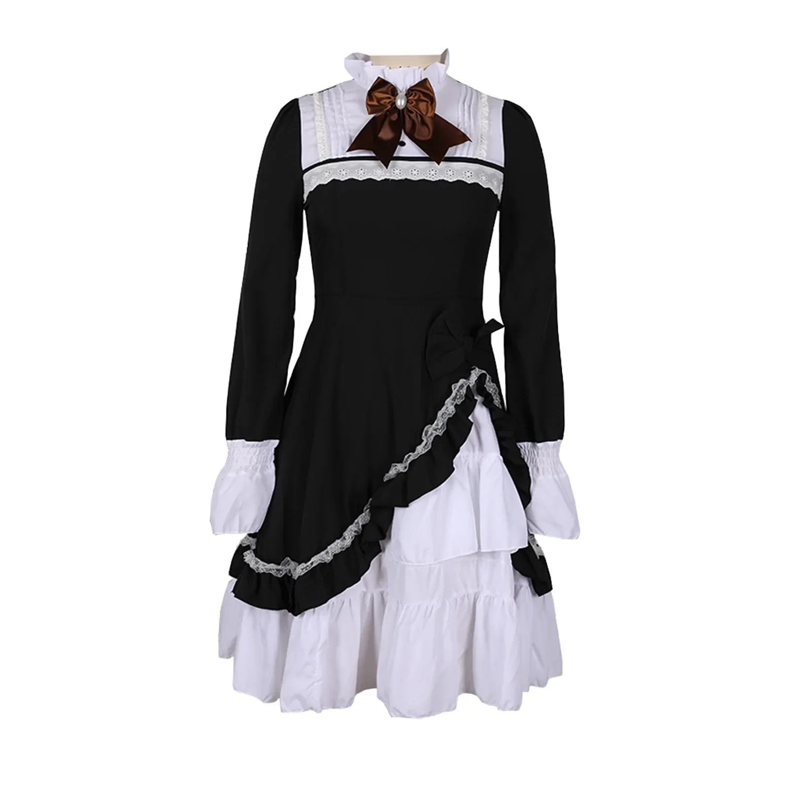 

Vintage Ruffles Lace Medieval Elegant Party Dresses Cosplay Costume Gothic Lolita Dress For Women Cute Girls Lovely Maid Dress