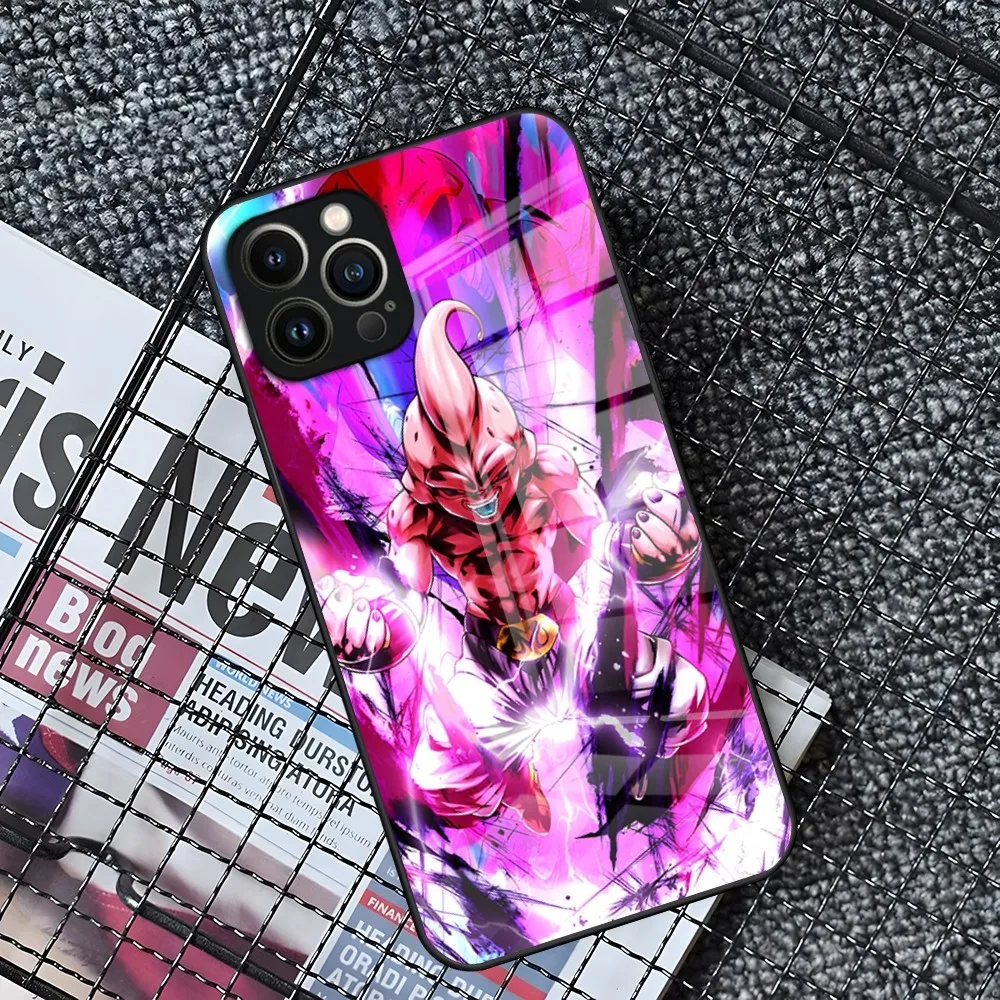 Dragons-Balls Son-Gokus Phone Case For IPhone 15 14 Pro 11 13 12 Mini XS XR Max 8 7 6 Plus SE 2020 Glass Design Cove