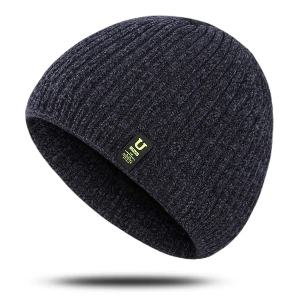 Men\'s Winter Knit Hats Soft Stretch Cuff Beanies Cap Comfortable Warm Slouchy Beanie Hat Outdoor Riding Knitted Cap for Women