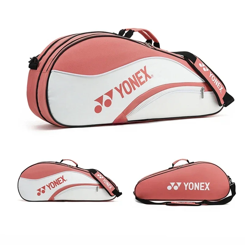 Сумка для бадминтона YONEX, высококачественная спортивная сумка для теннисных ракеток, сумка с отделениями для обуви, вмещающая 4 ракетки для тренировок на открытом воздухе