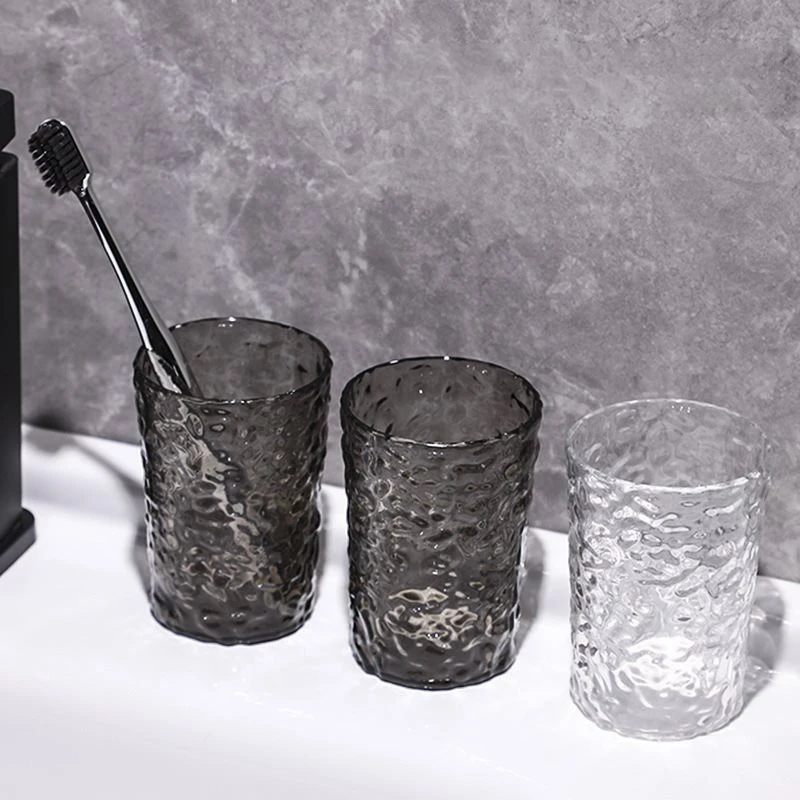 Transparent Bathroom Tumbler With Handle And Toothbrush Holder_voghion.com