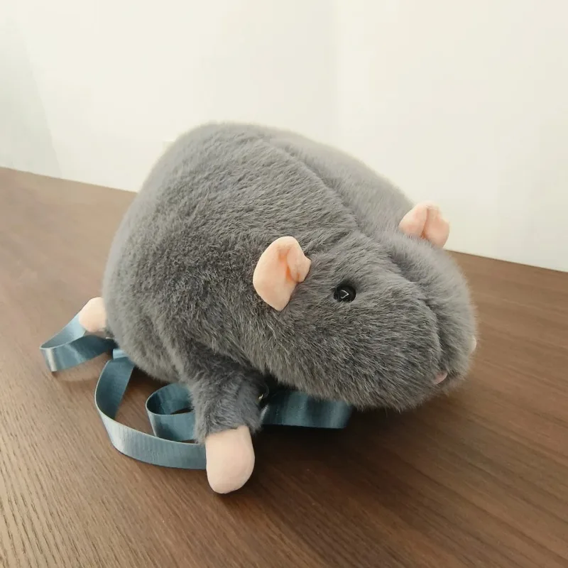 

Модные плюшевые рюкзаки в форме мыши на молнии, лидер продаж 2026, дизайнерские нишевые рюкзаки, милые сумки большой вместимости для поездок на работу