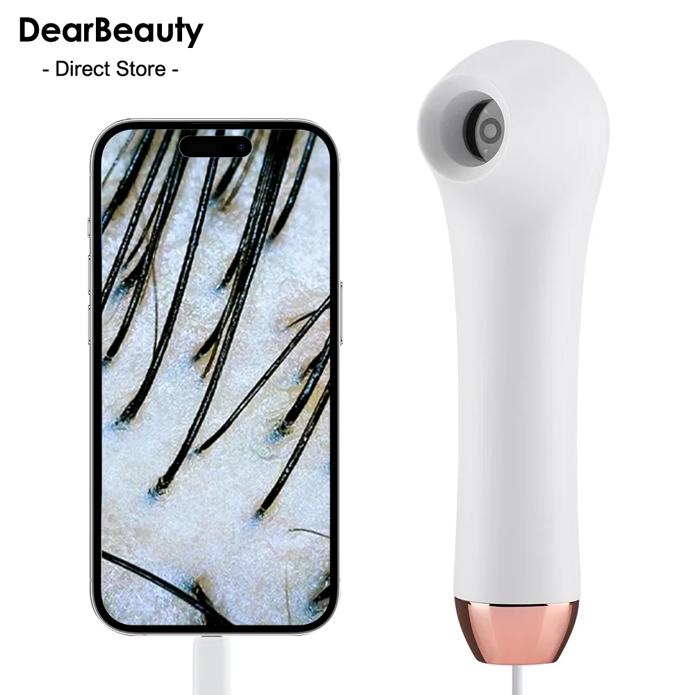 Multifunctionele Hoofdhuid Huid Haarfollikel Detector HD Visuele Huidanalysator Machine Vergrootglas Dermatoscoop Telefoon Tablet Verbinding