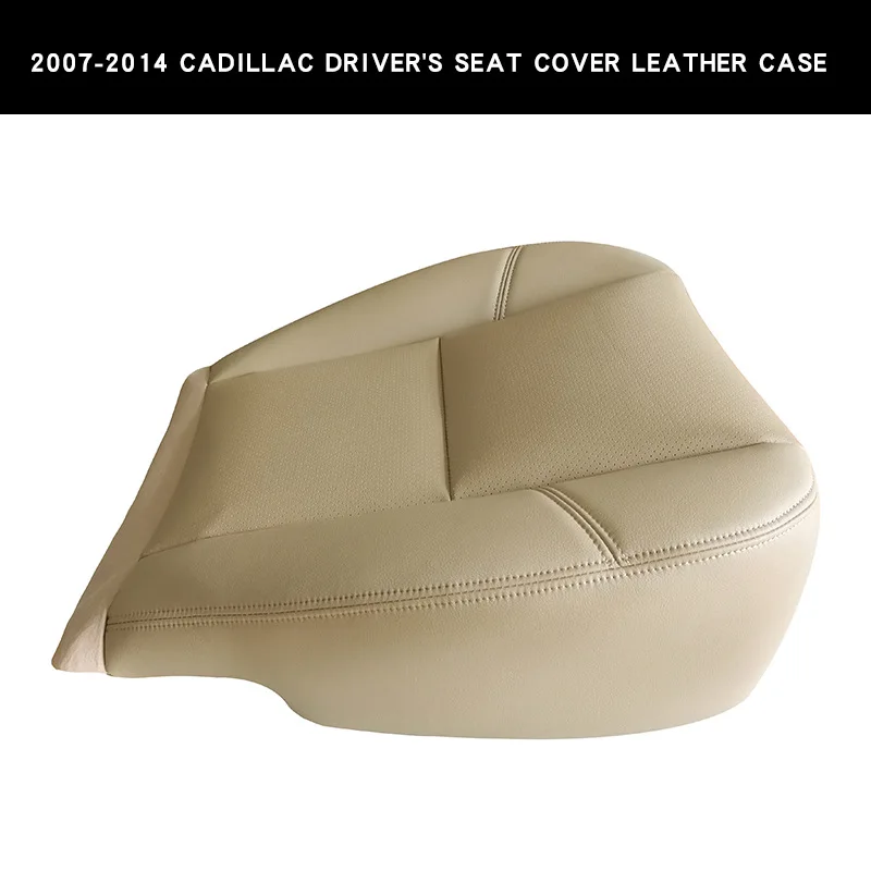 Classic Car Front Driver Side PU Leather Seat Cushion Bottom Seat Cover for Cadillac Escalade 2007-2014 Black