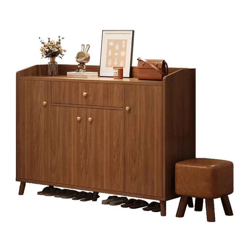 

Large-capacity Porch Cabinet At The Entrance of The Home, Storage Locker Integrated Shoe Rack, New Chinese Solid Wood